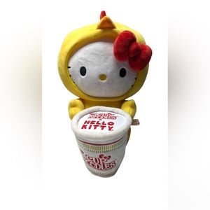 Nissin Cup Noodles x Hello Kitty Costume Plush Ramen Chicken Sanrio Kidrobot 15"